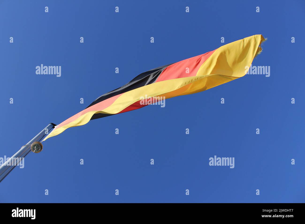 wehende deutsche Flagge Stock Photo