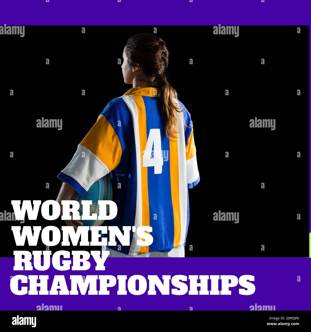 Composition of womens rugby championships text over caucasian female