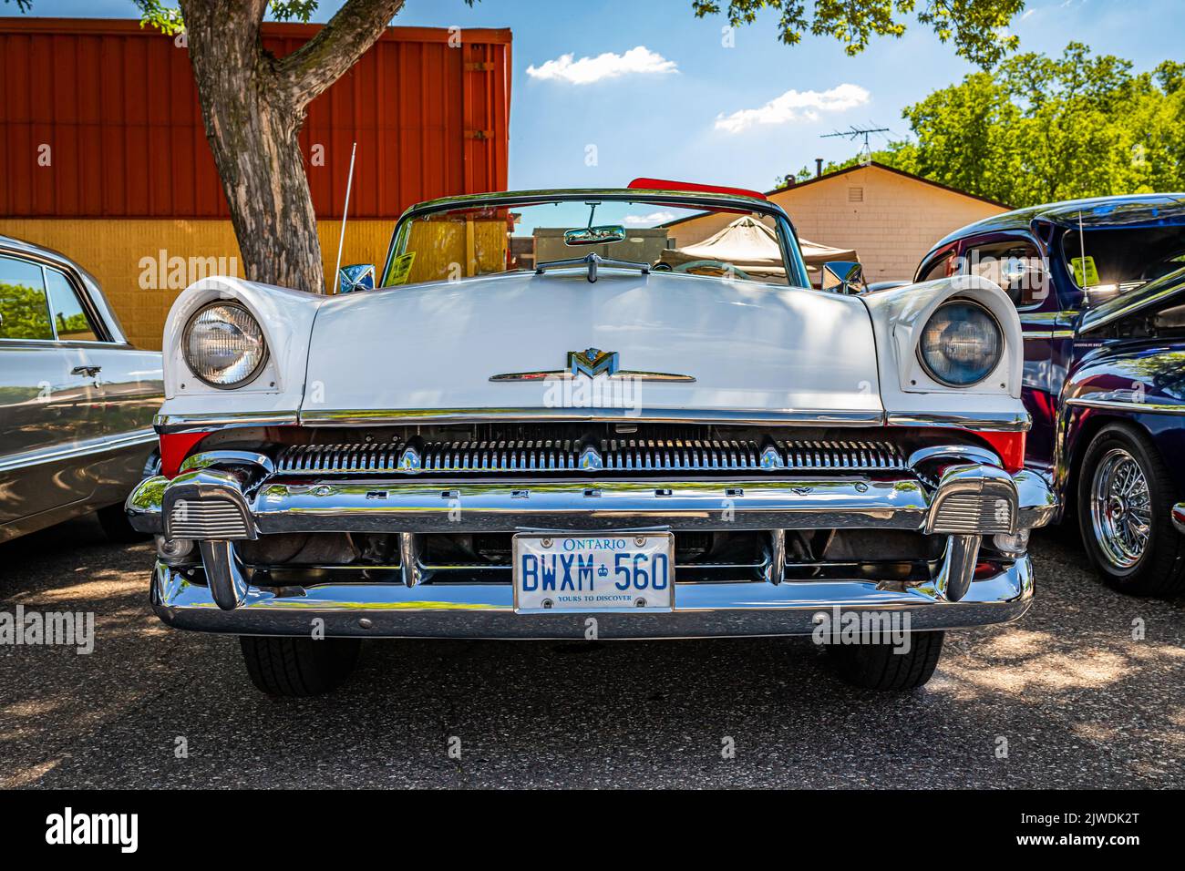 Falcon Heights, MN June 17, 2022 Low perspective front view of a