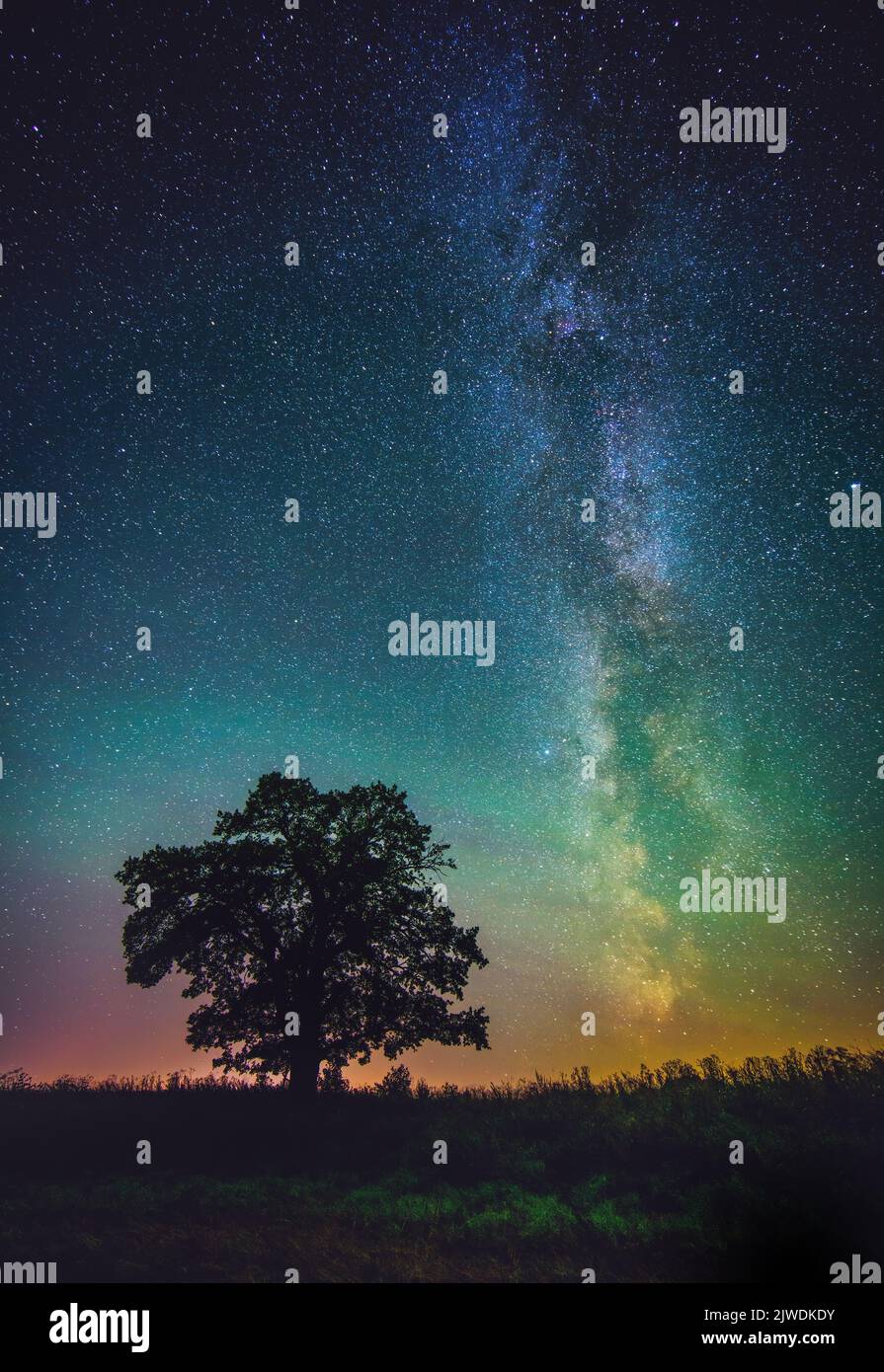 Colorful milky way hi-res stock photography and images - Alamy