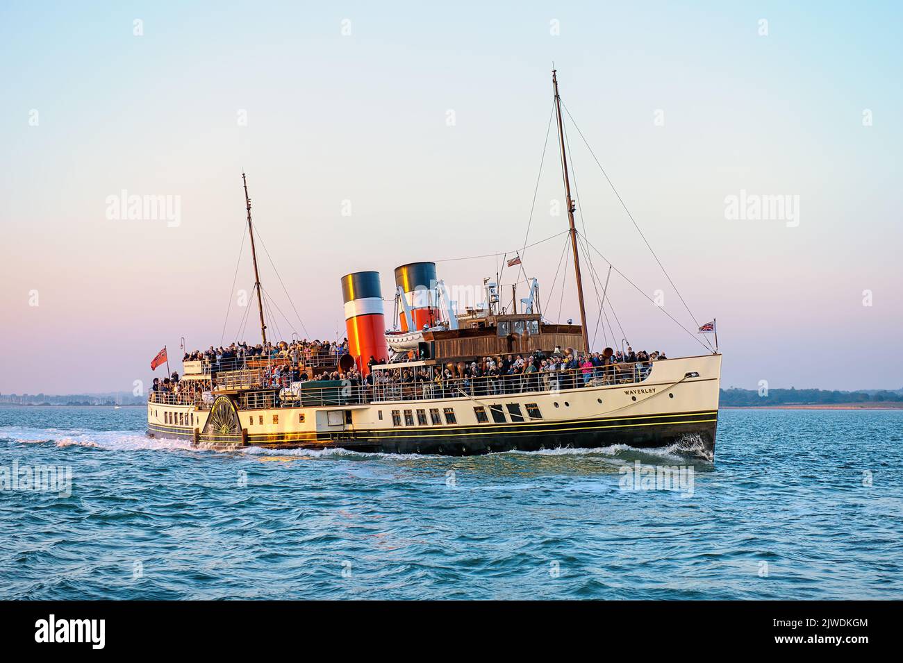 Waverley, the world's last sea-going paddle steamer. Stock Photo