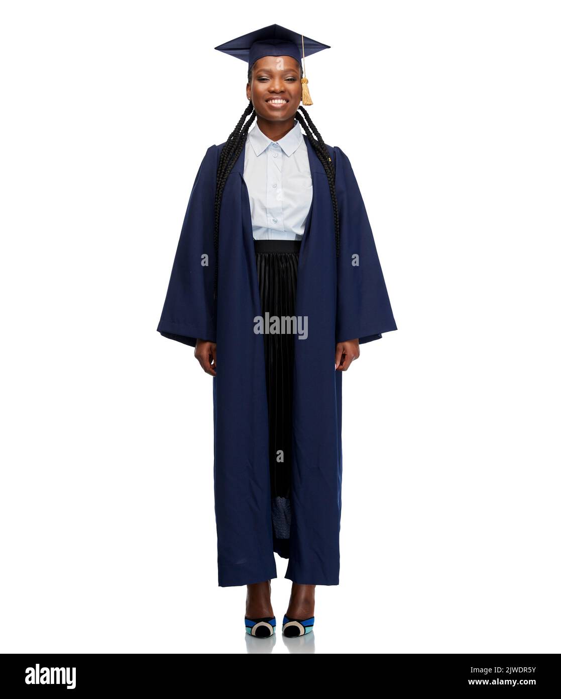 happy female graduate student in mortarboard Stock Photo - Alamy