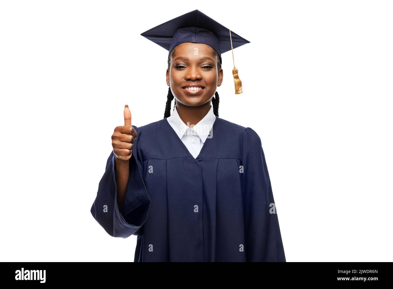 happy female graduate student in mortarboard Stock Photo - Alamy