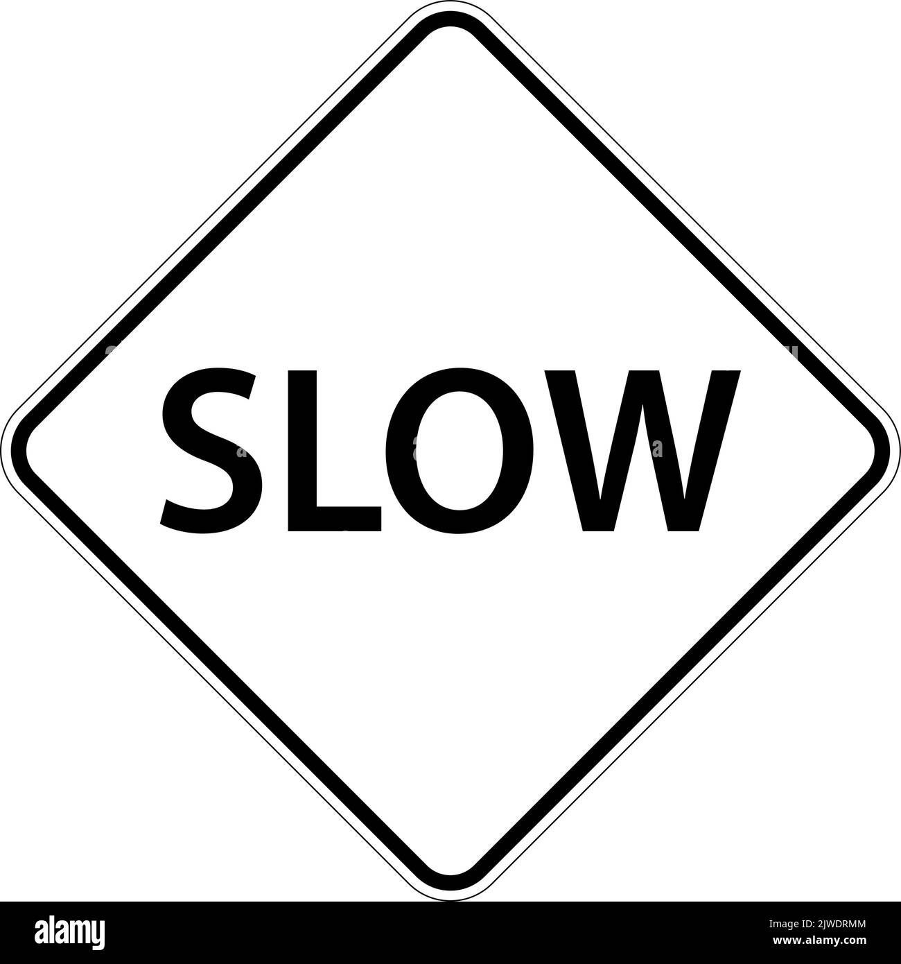 slow-sign-on-white-background-stock-vector-image-art-alamy