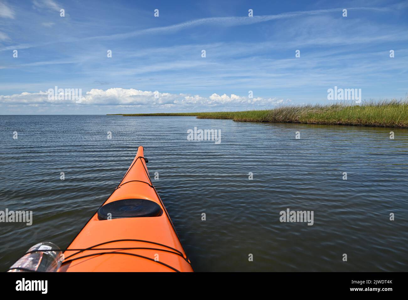Kayaking the Pamlico Sound off the Pea Island Wildlife Refuge, Outer