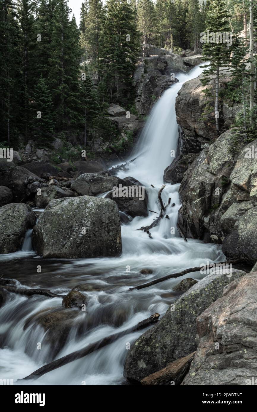 Water tumbles over mountain hi-res stock photography and images - Alamy