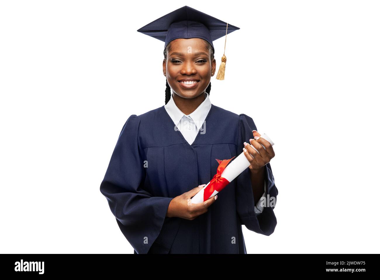 happy female graduate student with diploma Stock Photo - Alamy