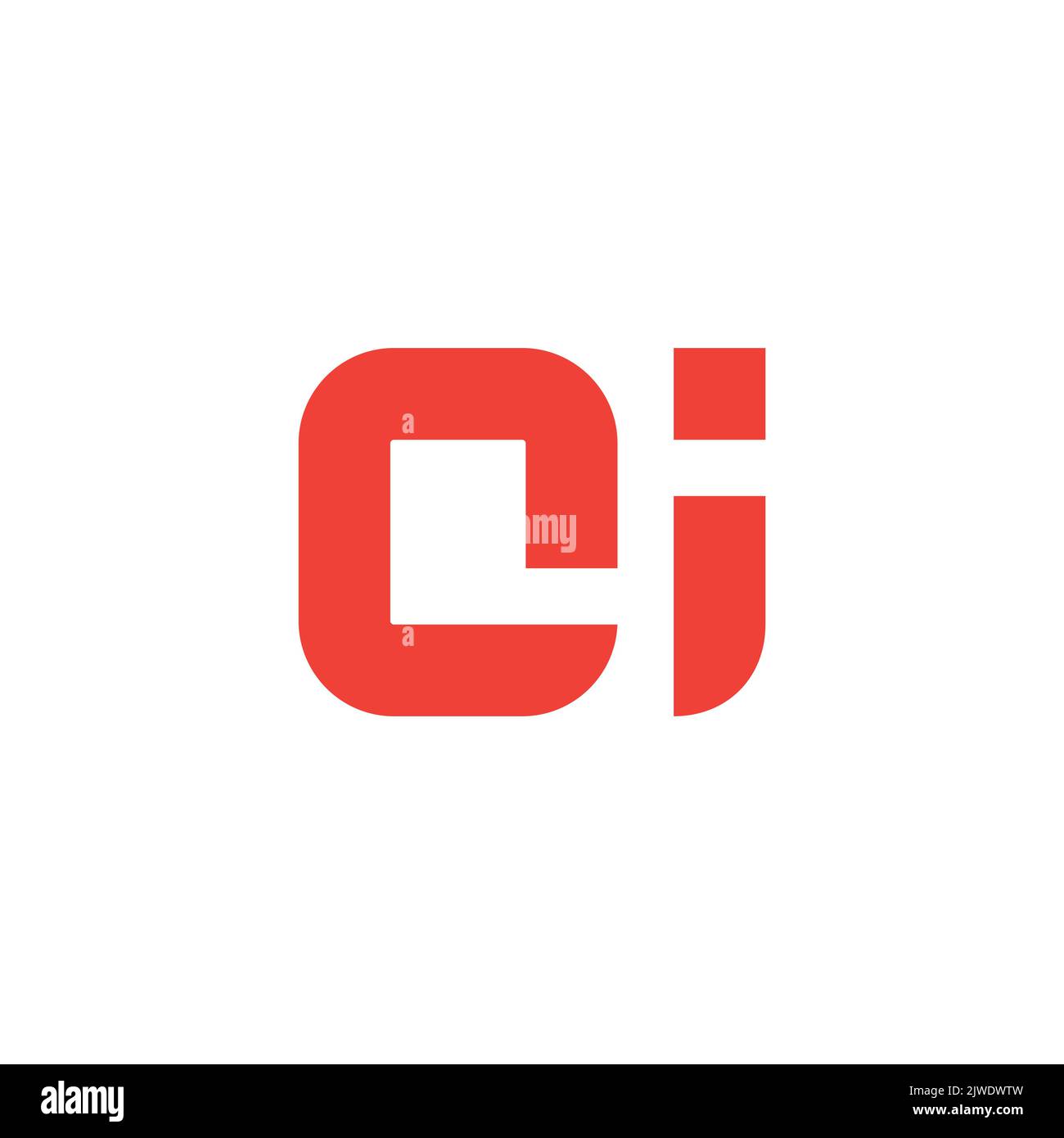 letter ei simple geometric line clean design vector Stock Vector
