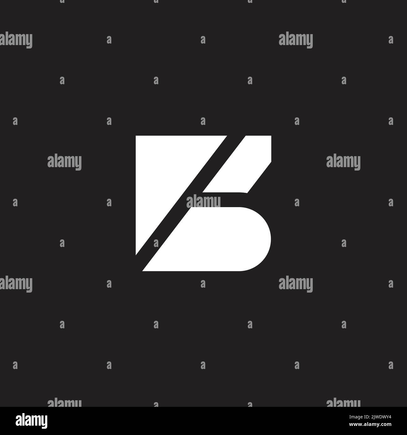 letter hb simple geometric triangle logo vector Stock Vector
