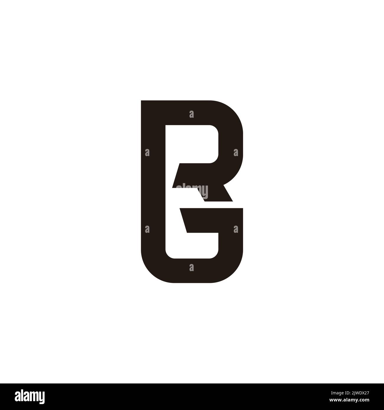 letter gr abstract geometric linked logo vector Stock Vector Image ...
