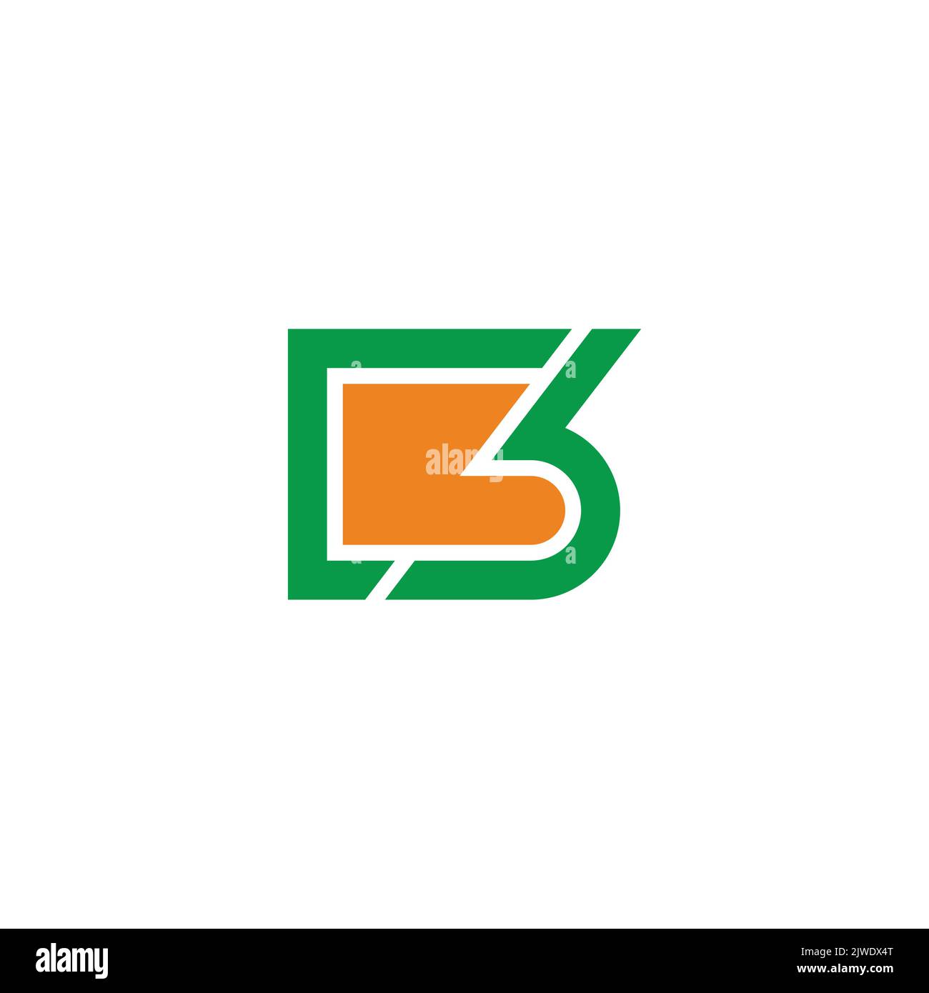 letter cb colorful geometric simple logo vector Stock Vector
