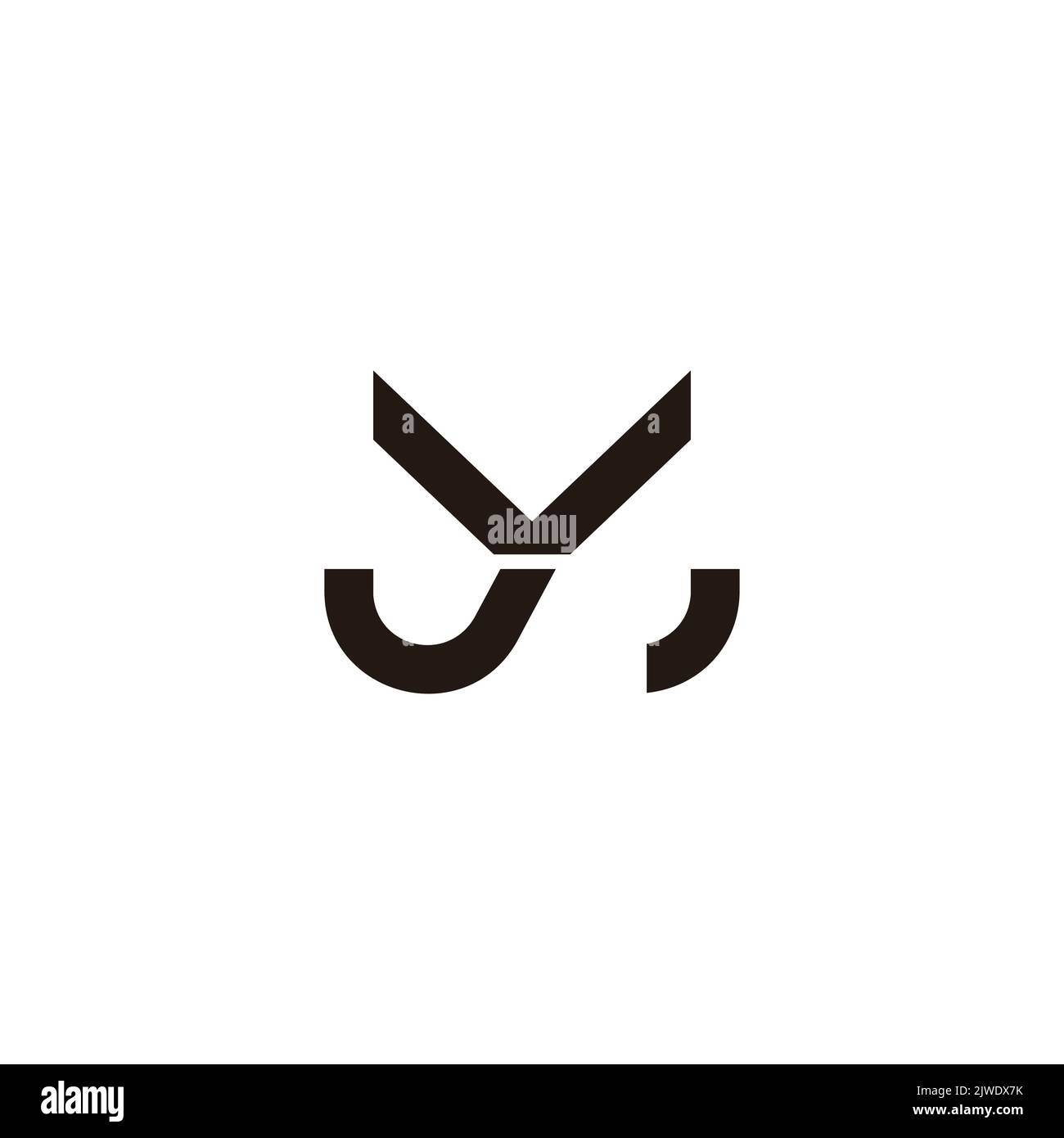letter jy abstract design logo vector Stock Vector