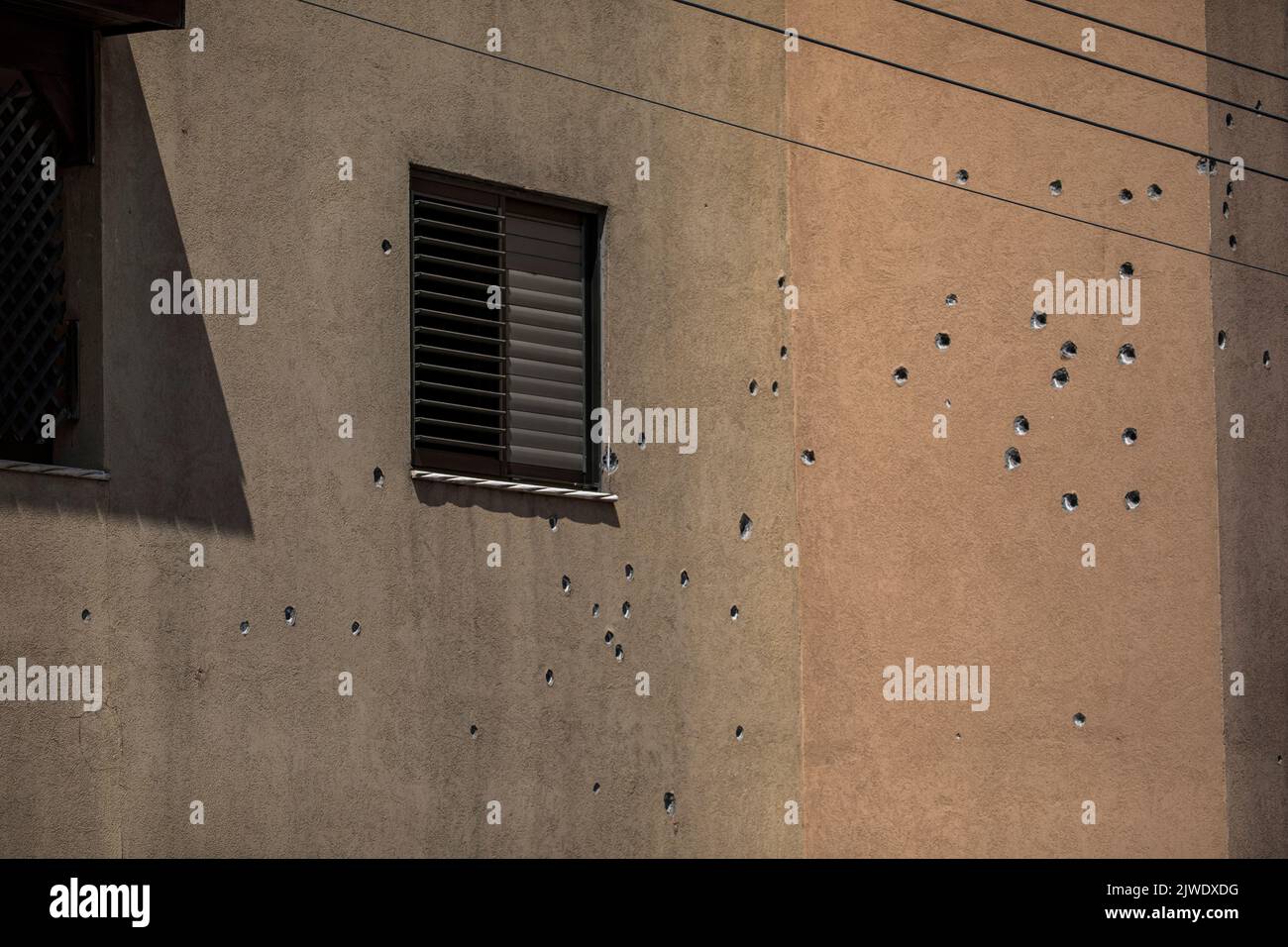Umm Al Fahm, Israel. 05th Sep, 2022. A general view of the bullet ...