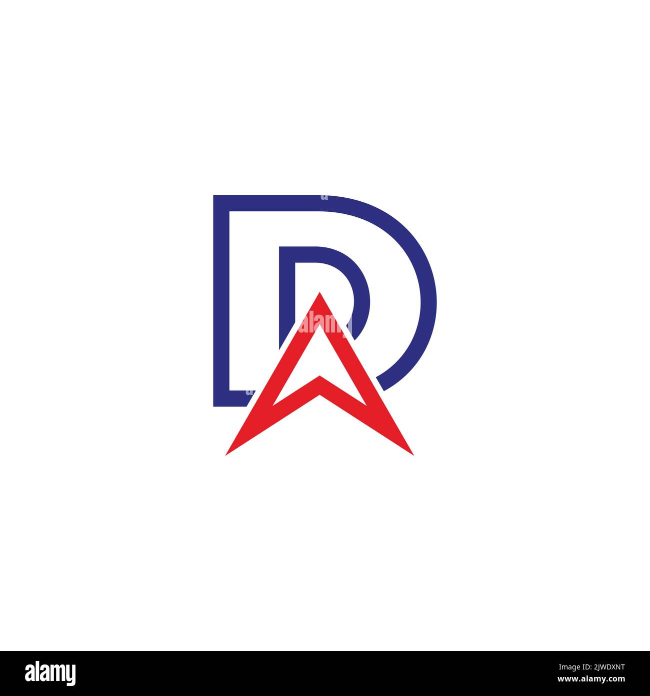 letter d arrow up colorful logo design vector Stock Vector Image & Art ...