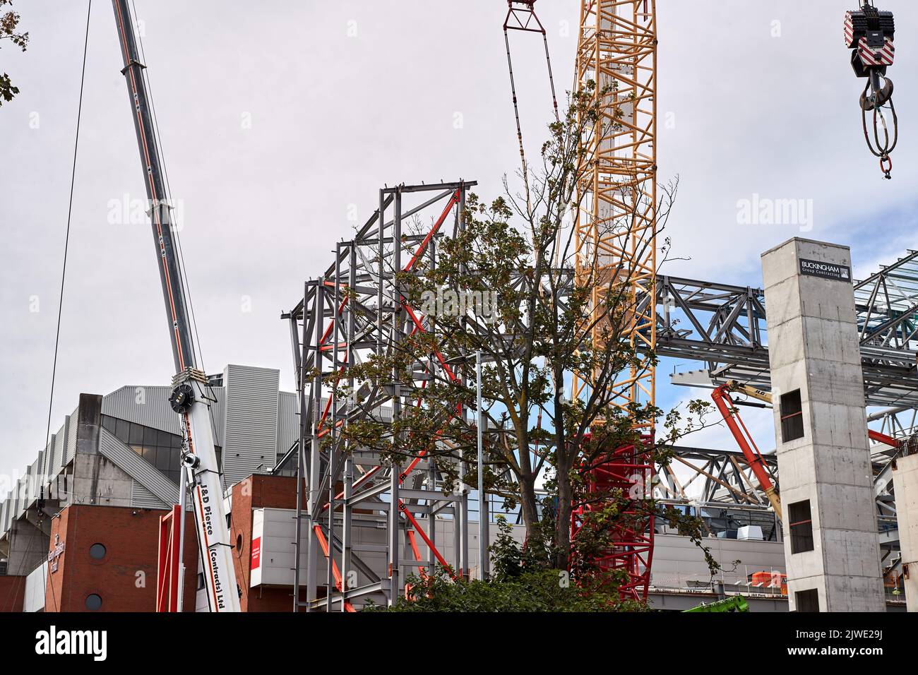 Anfield Road Construction September 2022 Stock Photo