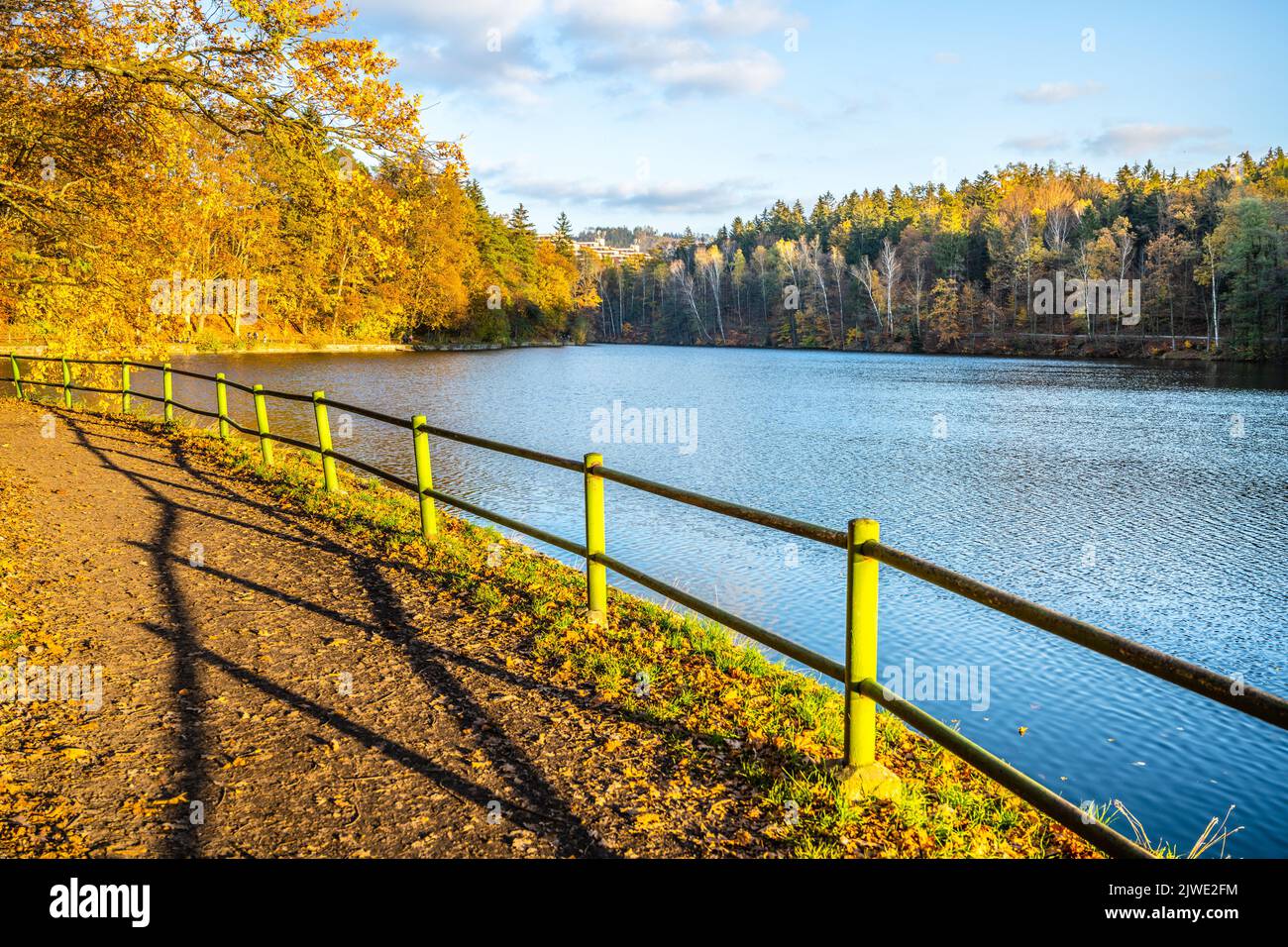 Harcov water reservoir in Liberec Stock Photo