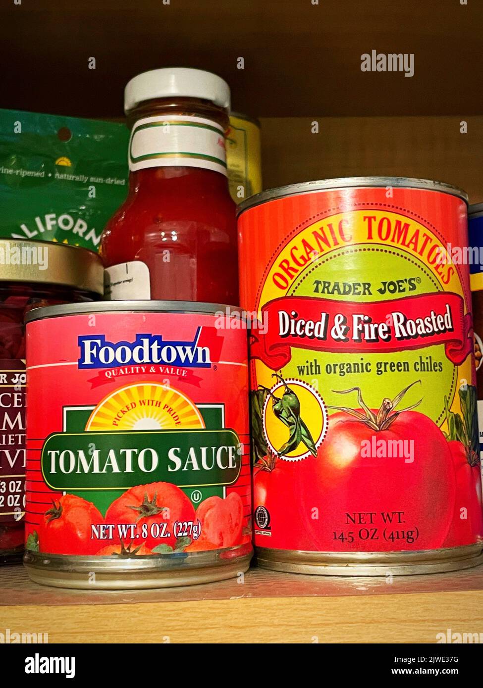 Neatly Arranged Residential Food Pantry, USA  2022 Stock Photo