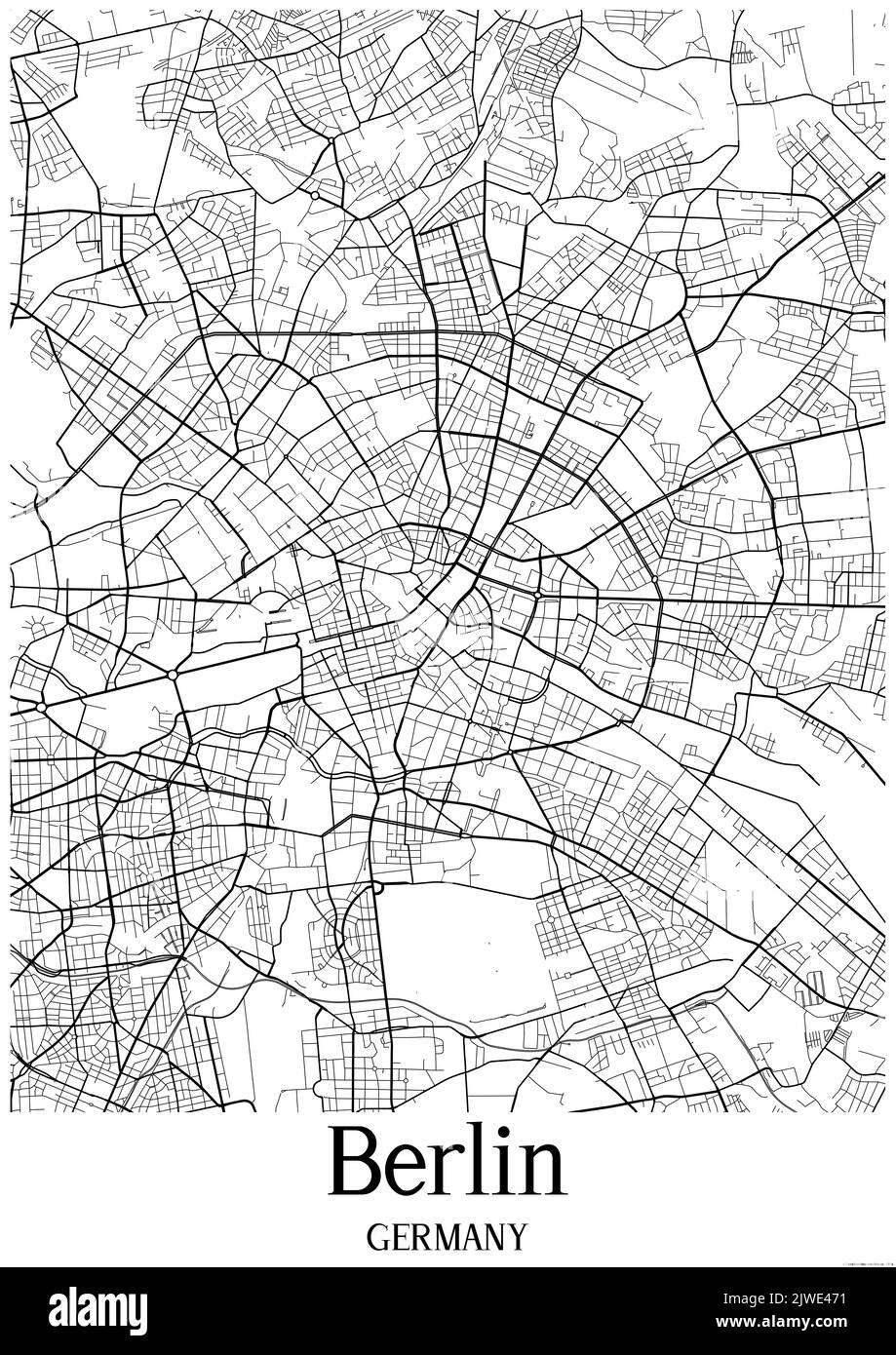 Map of berlin Cut Out Stock Images & Pictures - Alamy