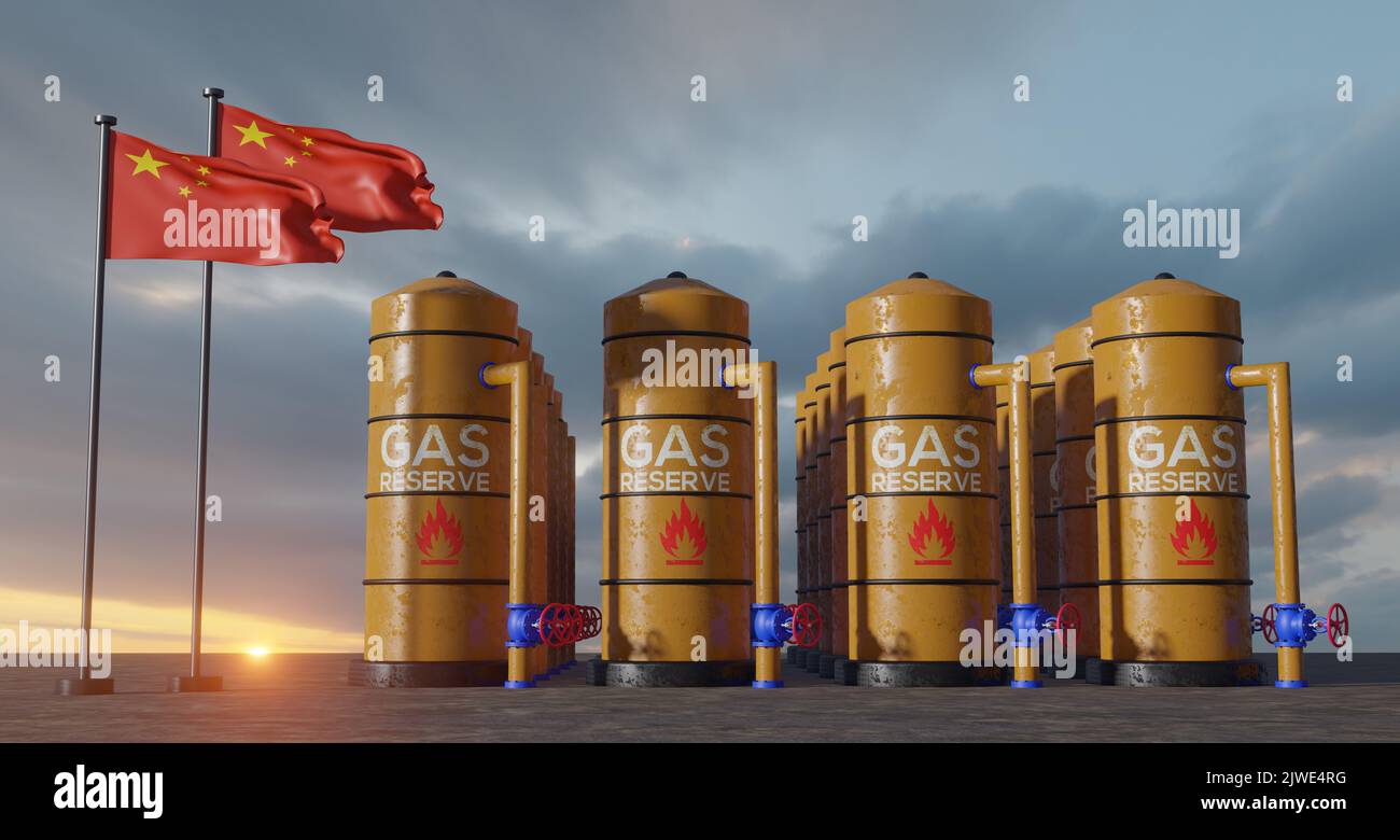 China gas reserve, China Gas storage reservoir, Natural gas tank China