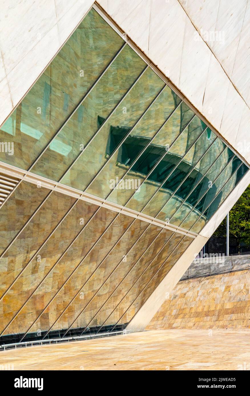 Exterior of Casa da Musica concert hall in Boavista Porto Portugal designed by Dutch architect Rem Koolhaas and opened in 2005. Stock Photo