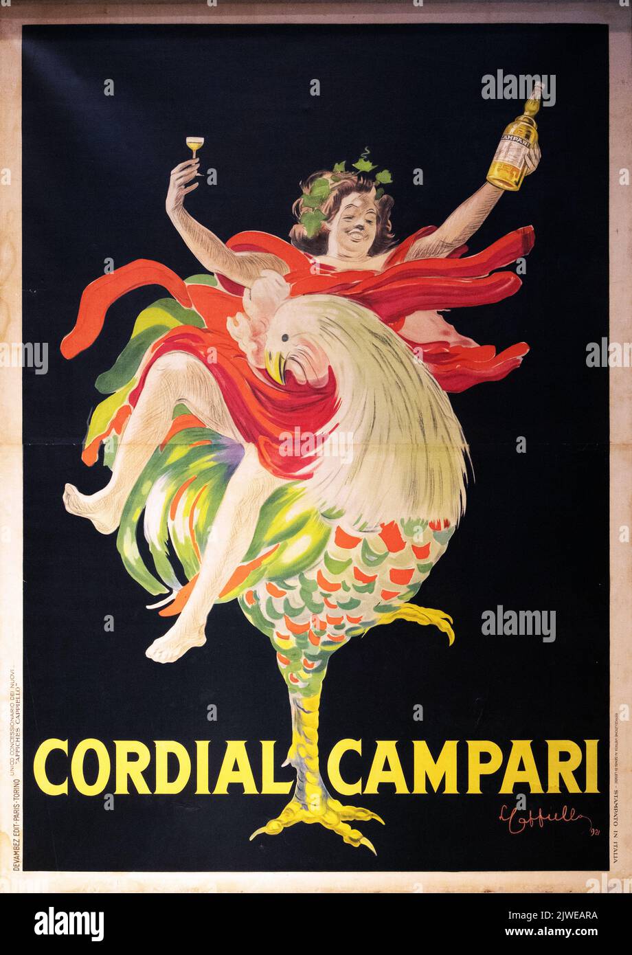 Vintage advertising of Codial Campari. Image taken at the Galleria Campari close to Milan. Stock Photo