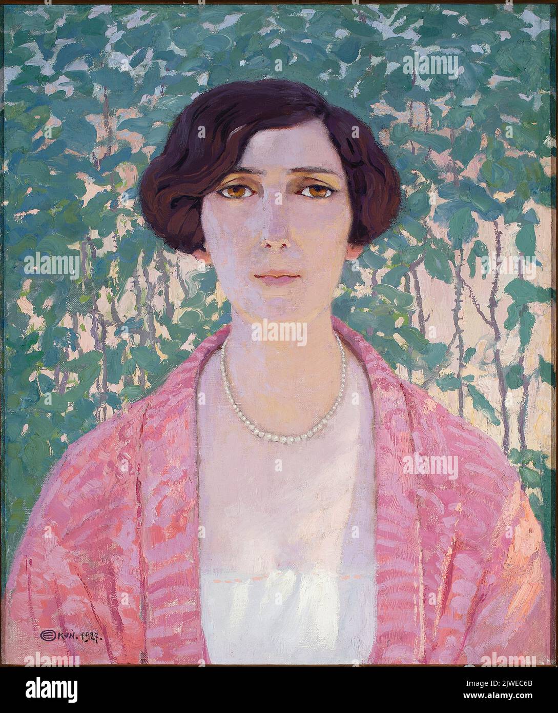 Female head. Okuń, Edward (1872-1945), painter Stock Photo - Alamy