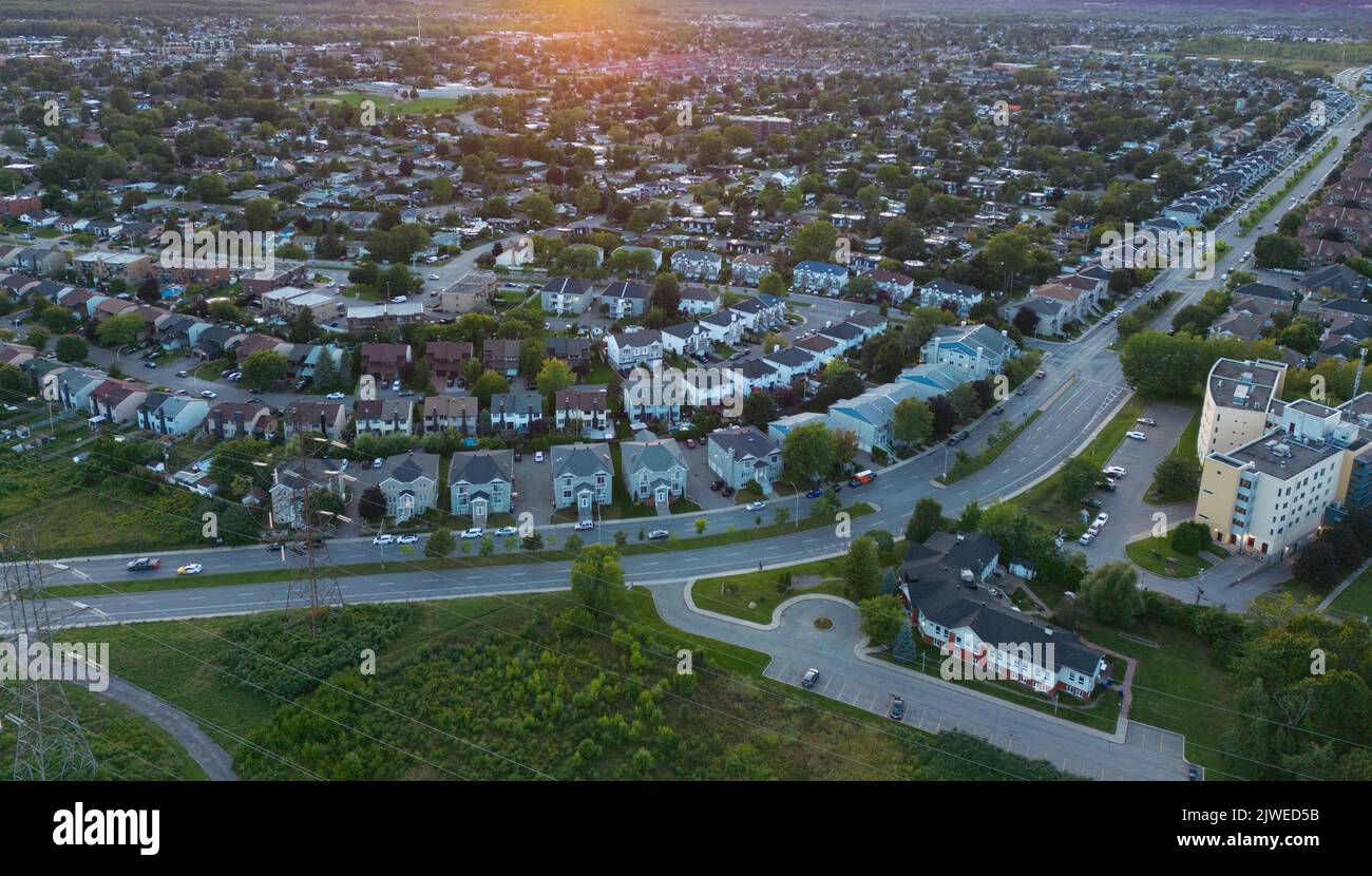Aerial view of Laval City in Quebec, Canada Stock Photo - Alamy