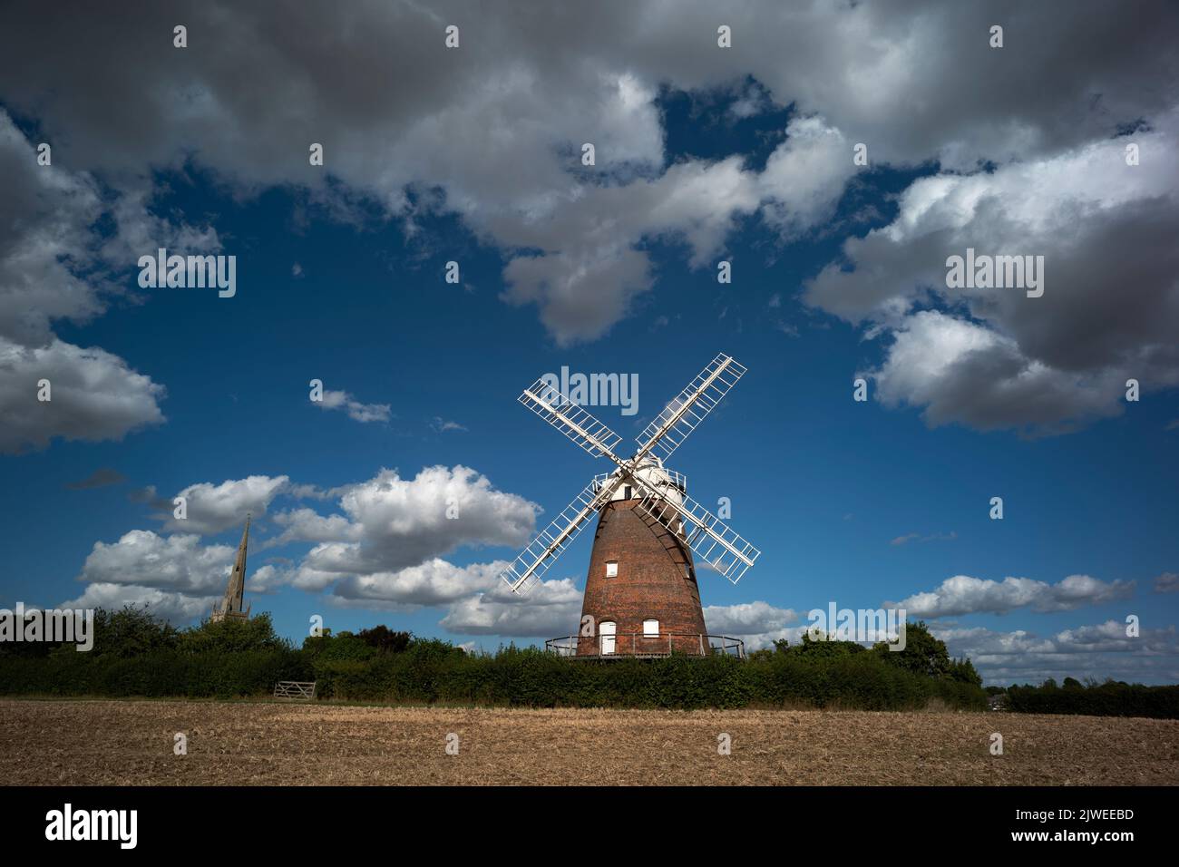 Thaxted Church and Thaxted Windmill Thaxted Essex UK August 2022 Stock Photo