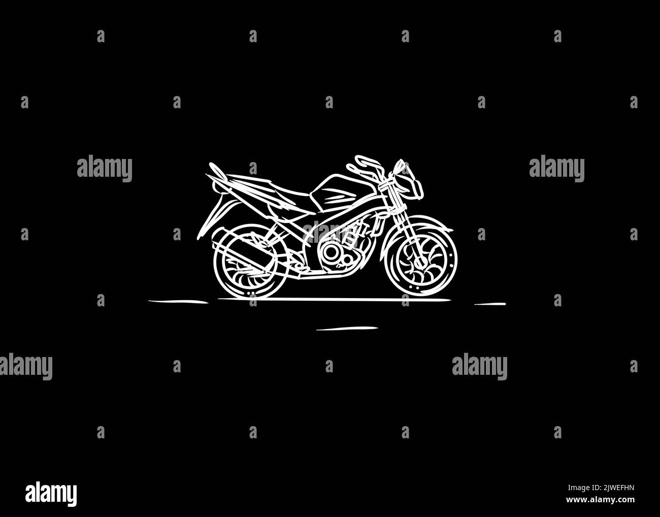 aesthetic motorcycle vector image Stock Photo