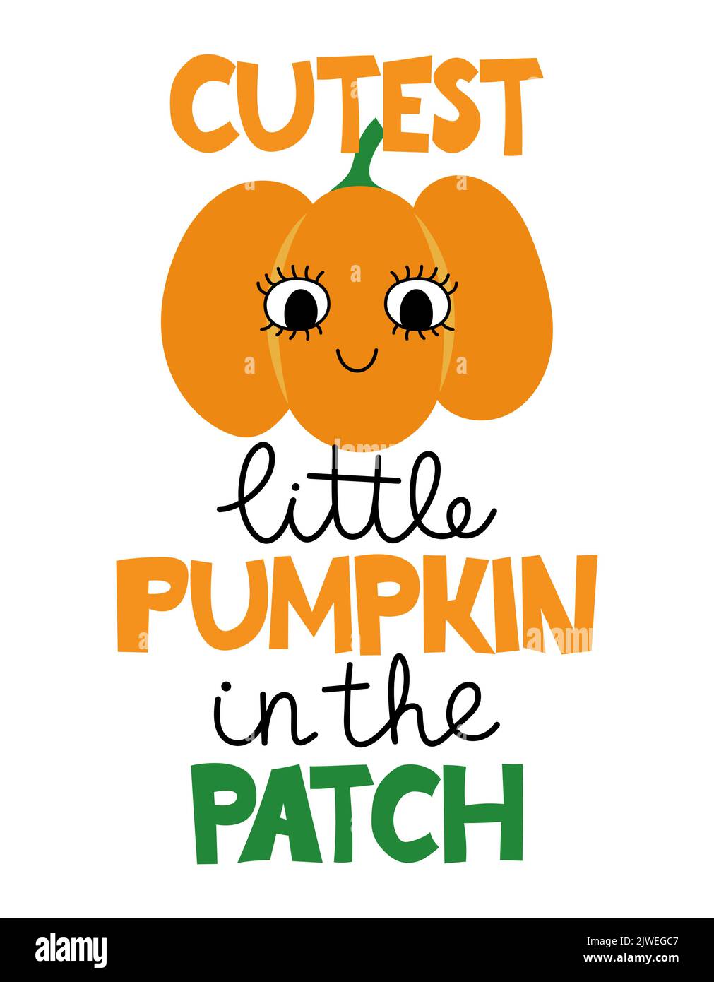 Cutest Little Pumpkin in the patch Hand drawn pretty pumpkin with Cutest Little Pumpkin in the patch Hand drawn pretty pumpkin with