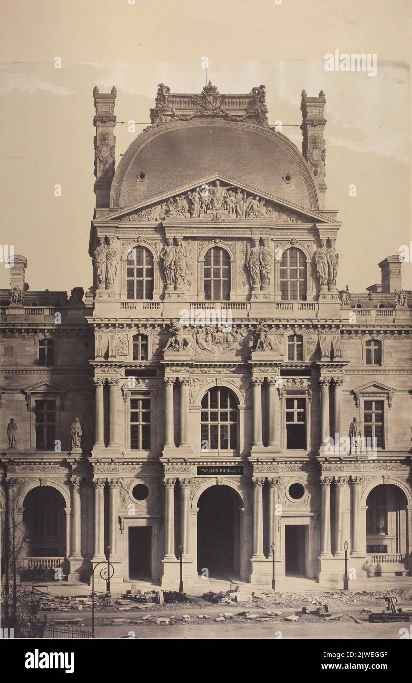 Paryż. Luwr. Pawilon Richelieu. Baldus, Édouard (1813-1882), photographer Stock Photo