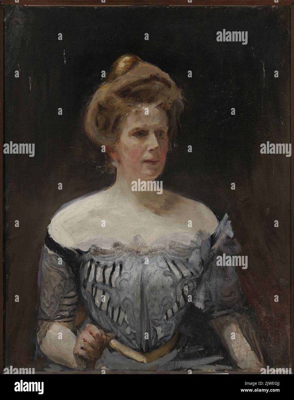 Portrait of baroness Stackelberg. Ciągliński, Jan (1858-1913), painter Stock Photo