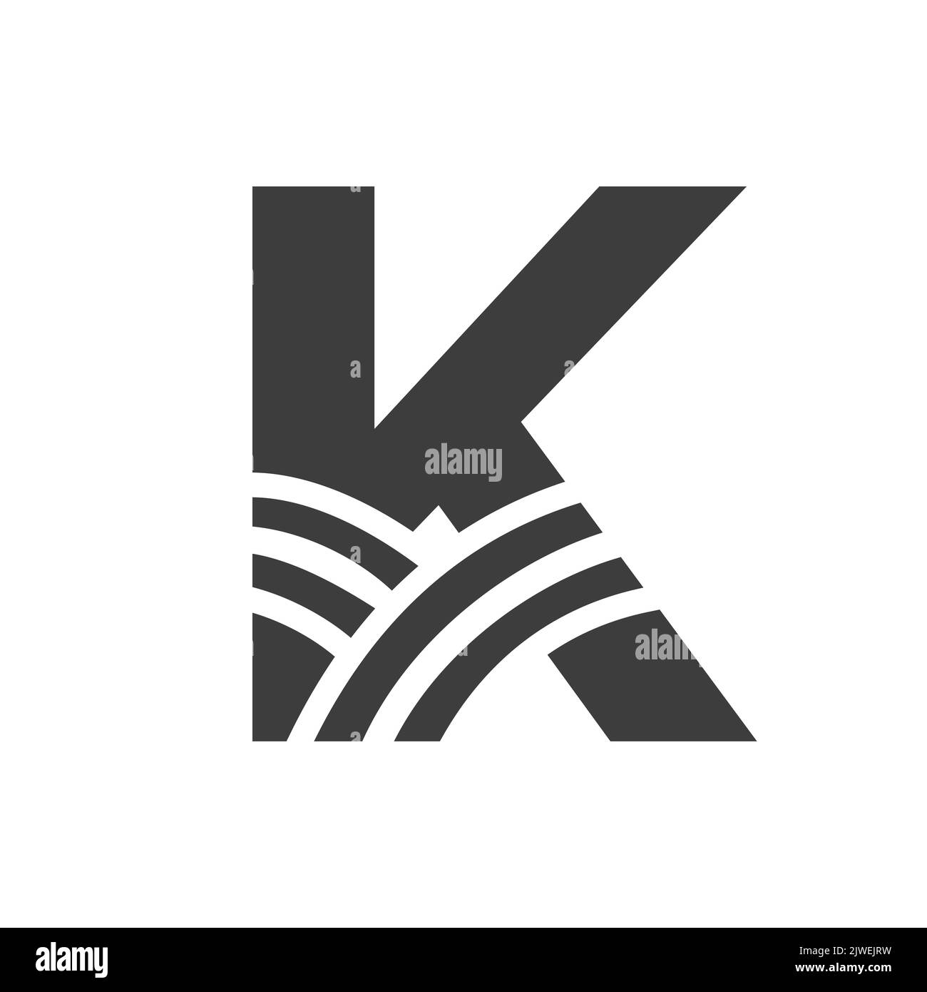 Agriculture Logo On Letter K Concept. Farm Logo Based on Alphabet for ...