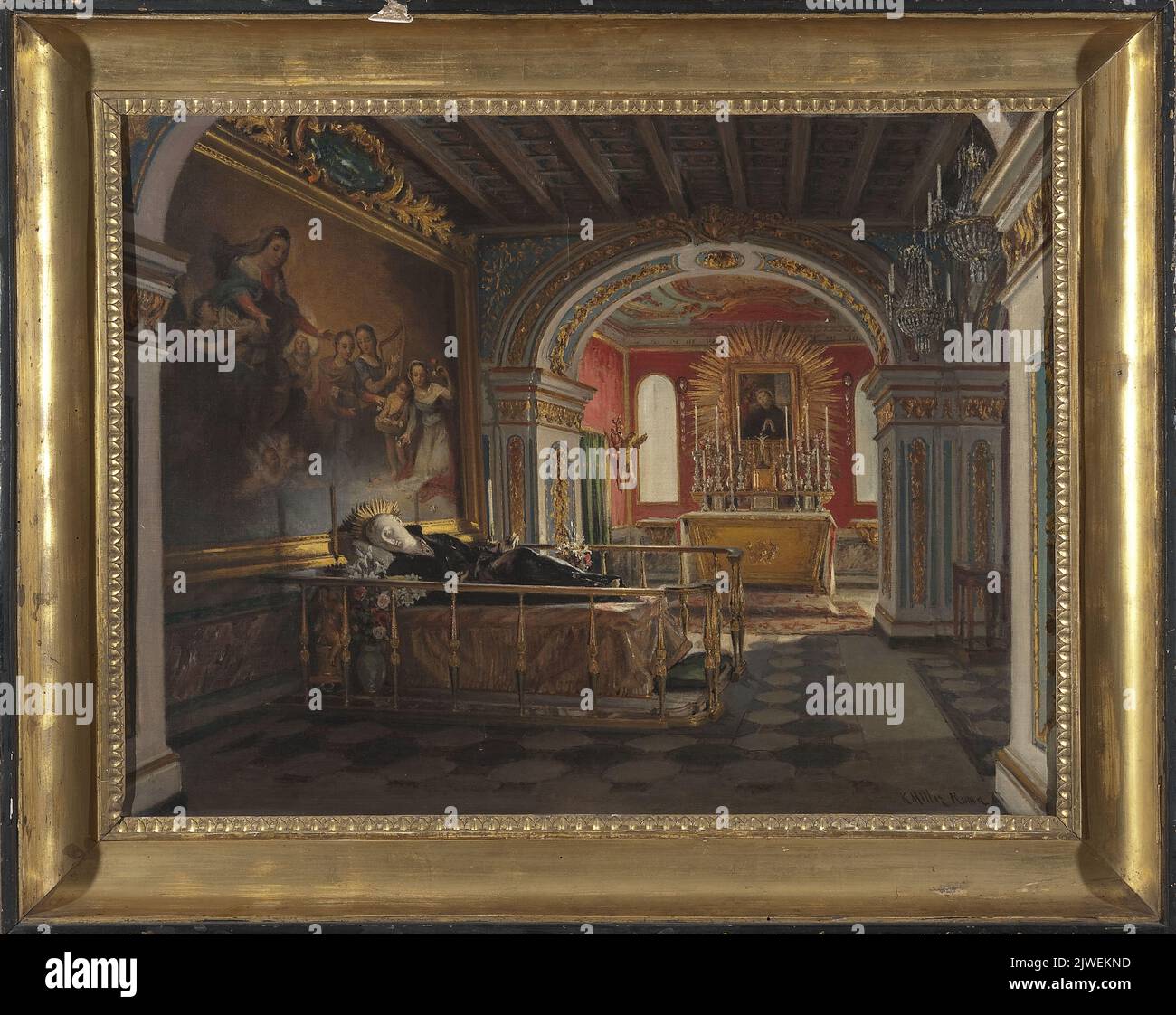 Interior of the chapel of Saint Stanislaus Kostka in Rome. Miller