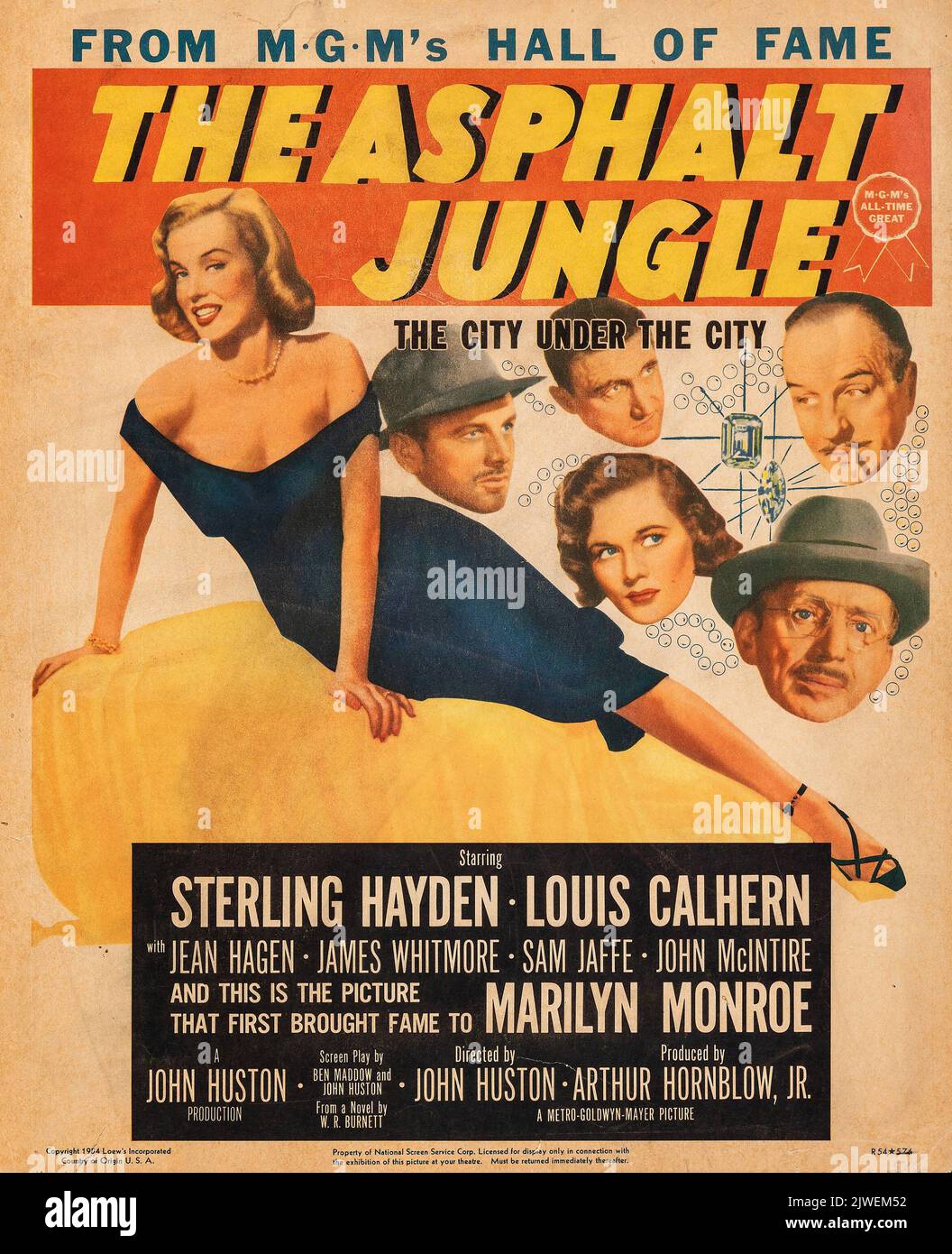 The Asphalt Jungle - Marilyn Monroe Movie Poster, firstposter dotcom