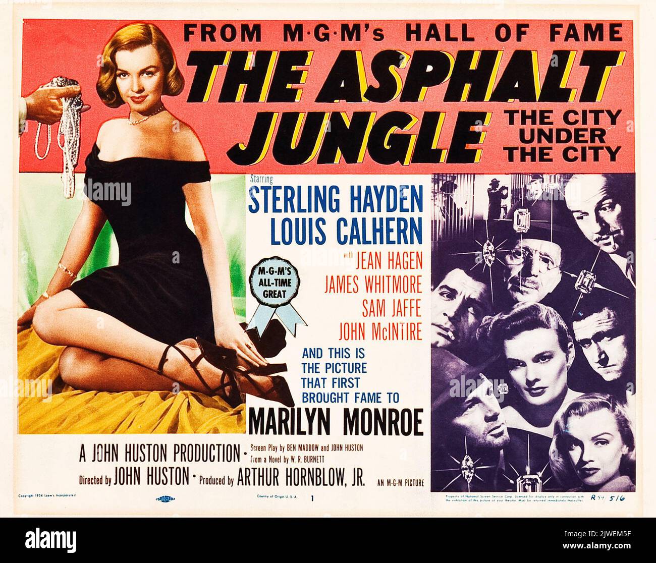 The Asphalt Jungle - Marilyn Monroe Movie Poster, firstposter dotcom