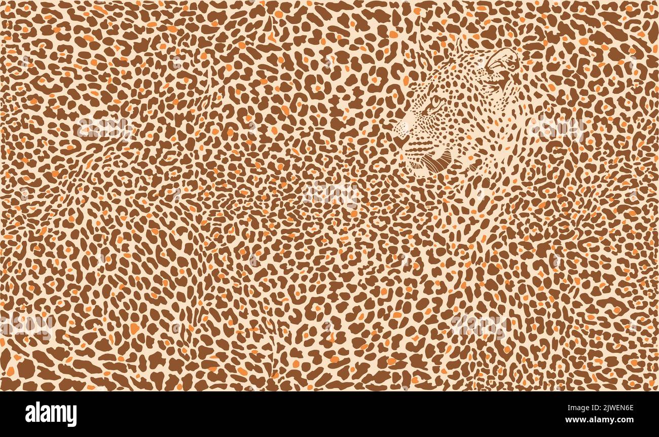 Vector pattern leopard background Stock Vector