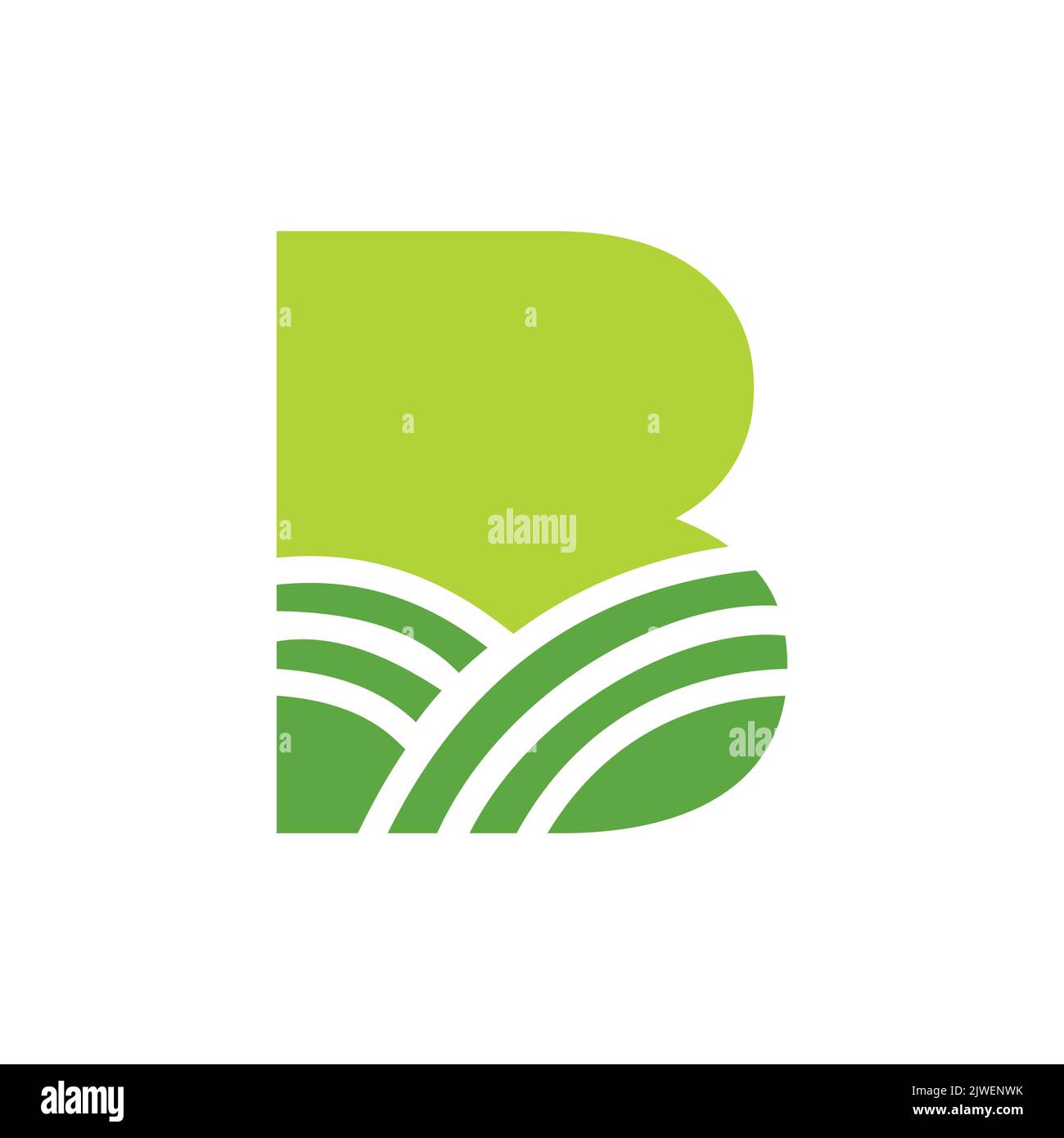 Letter B Agriculture Logo. Agro Farm Logo Based on Alphabet for Bakery ...