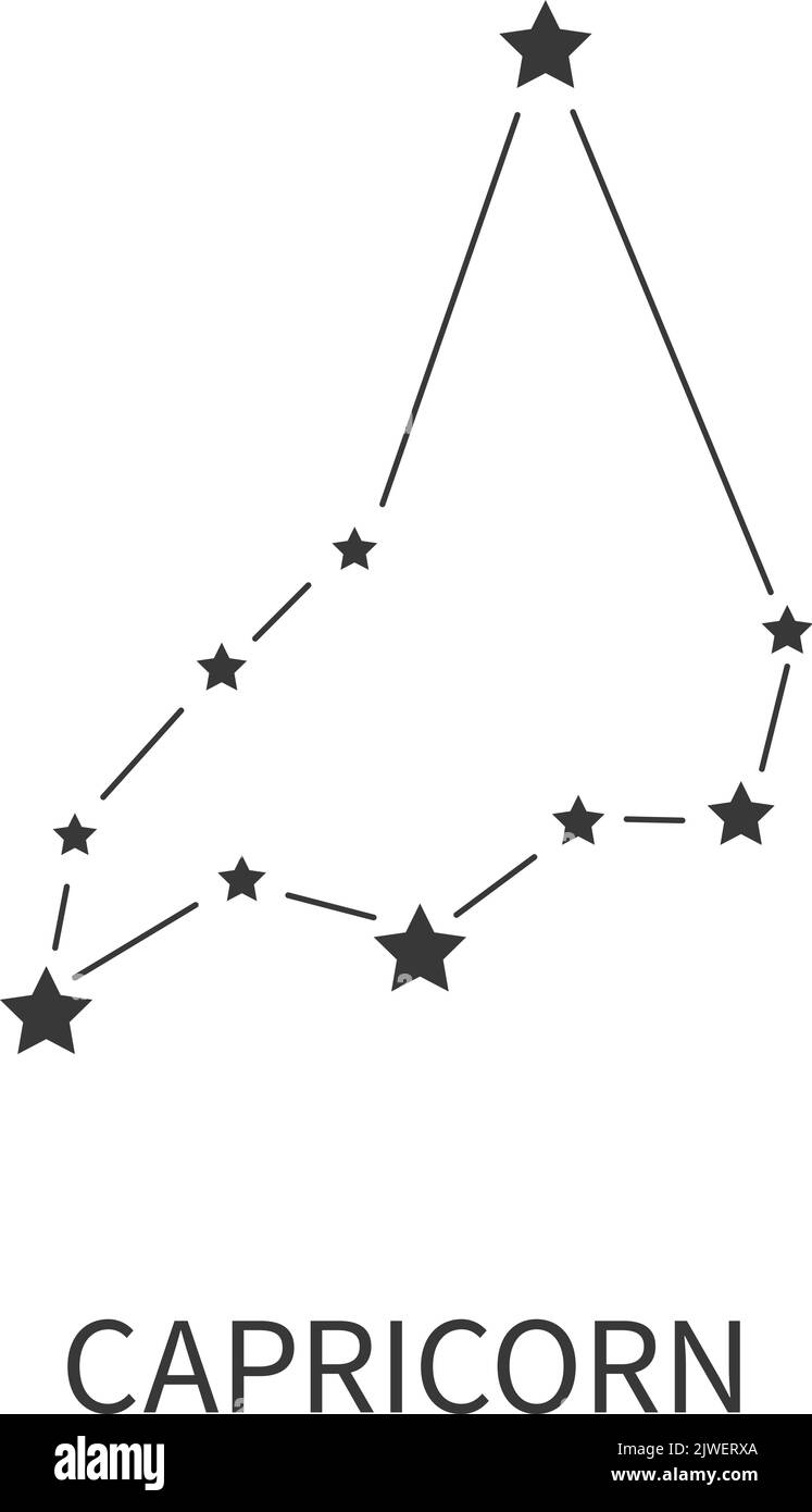 zodiac capricorn constellation astrological line style icon vector  illustration Stock Vector Image & Art - Alamy