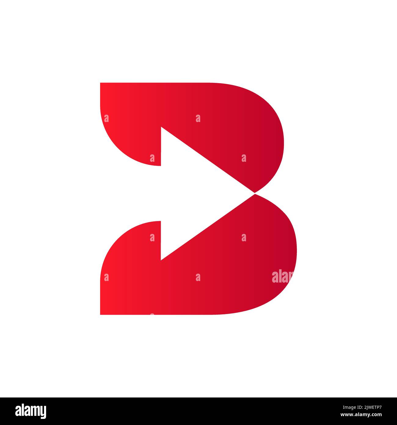 Letter B Financial Logo With Growth Arrow Design. Accounting Element ...