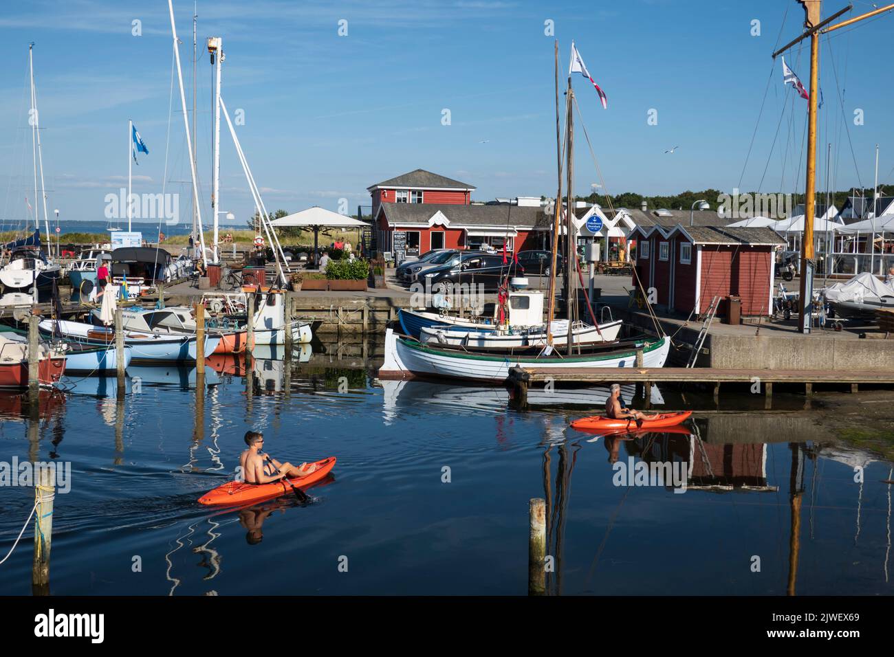 Hornbaek yacht marina in summer, Hornbaek, Zealand, Denmark, Europe Stock Photo