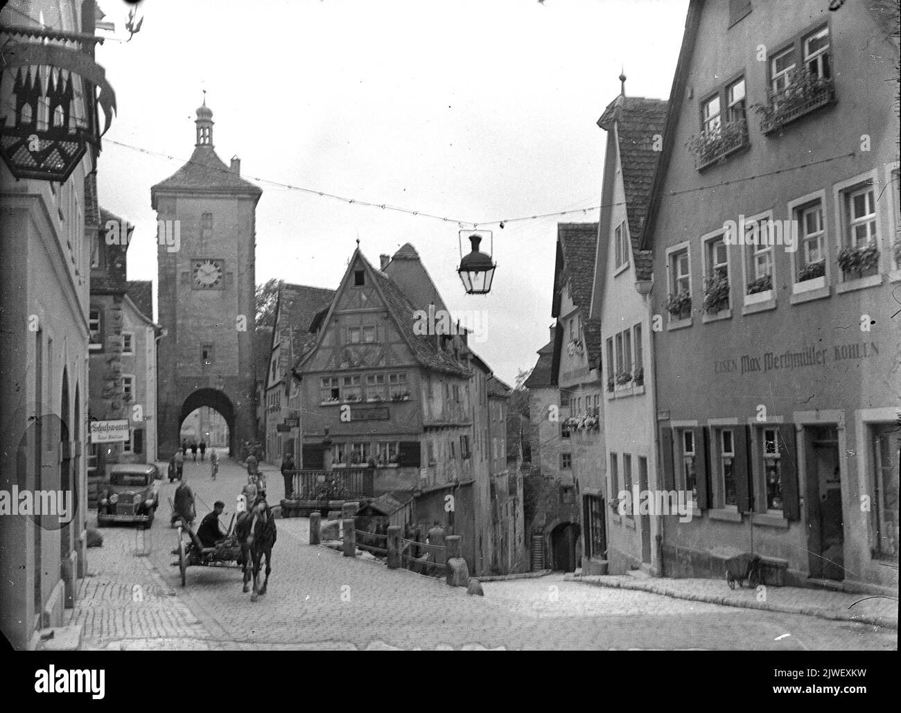 Medieval town of Rothenburg ob der Tauber, Germany 1933 Deutschland Stock Photo