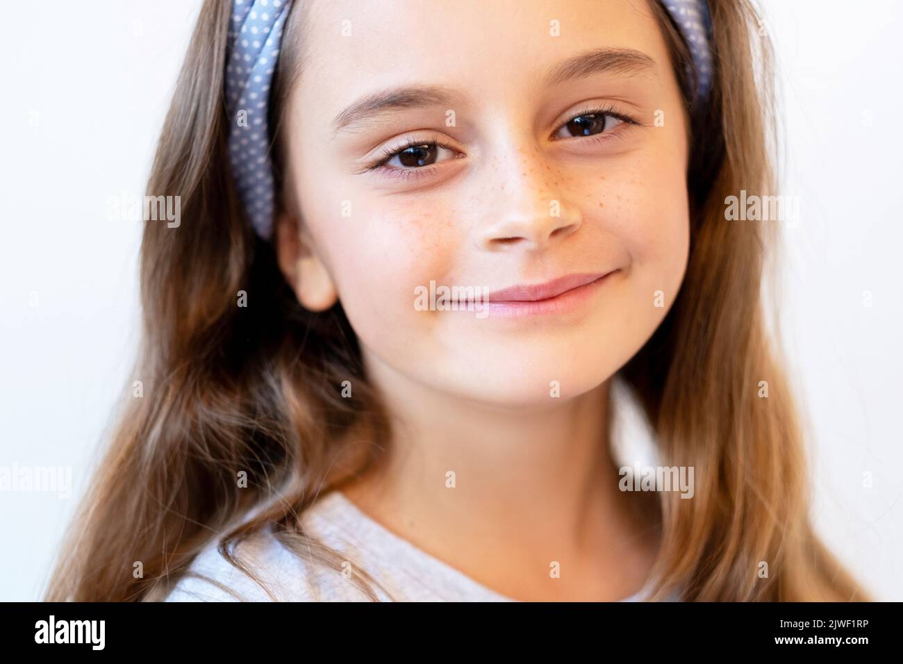 happy kid portrait child beauty smiling girl face Stock Photo