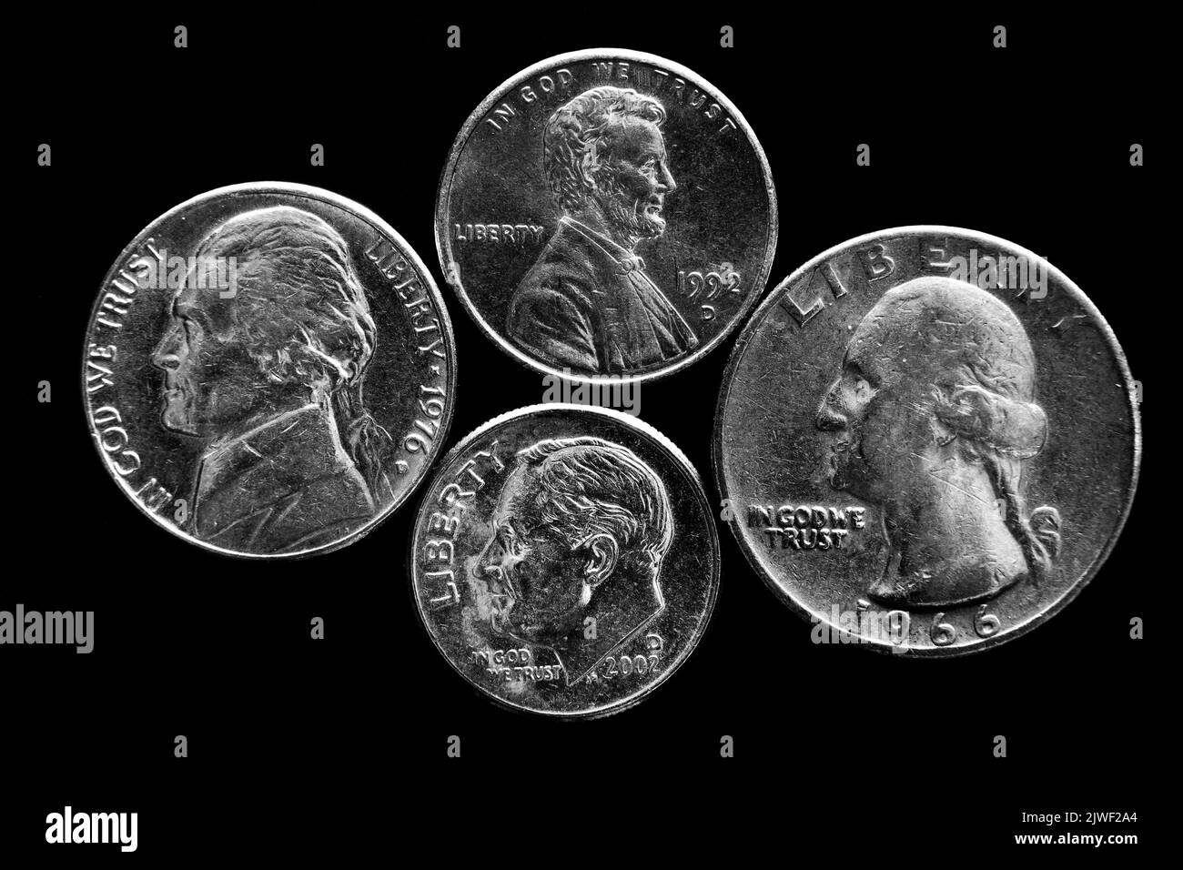 United States US coins silver detail texture representing wealth and