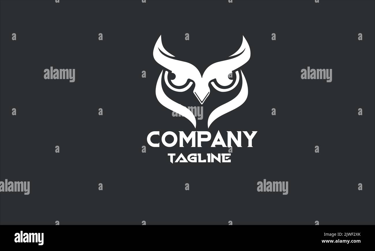 minimal owl logo template Stock Vector Image & Art - Alamy