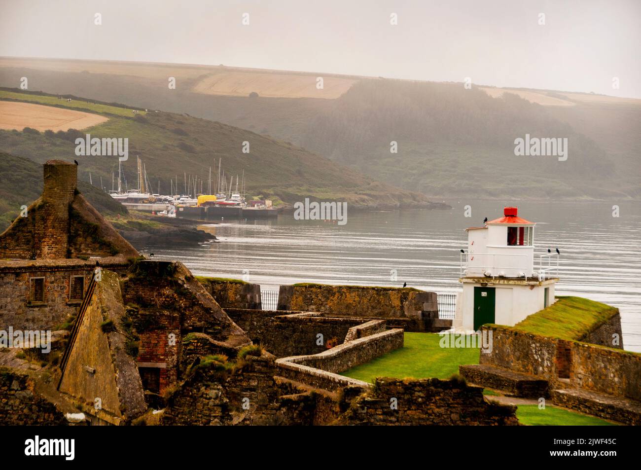 Seaward bastions of Charles Fort in Summer Cove in Kinsale, Ireland. Stock Photo