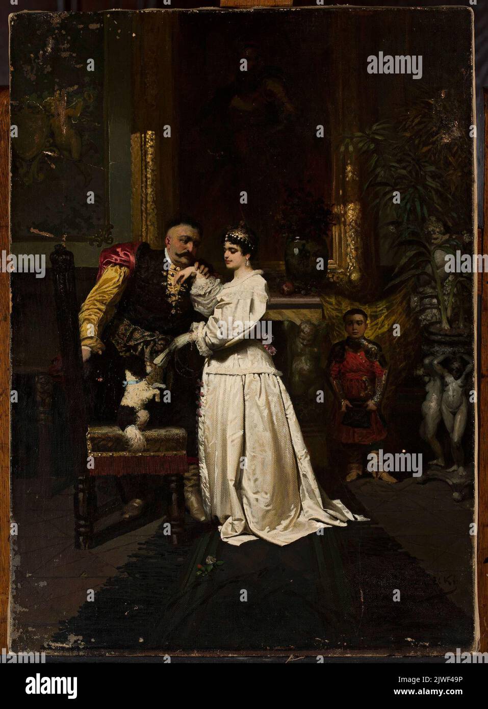 King John III Sobieski and Marysieńka. Strzałecki, Wandalin (1855-1917), painter Stock Photo