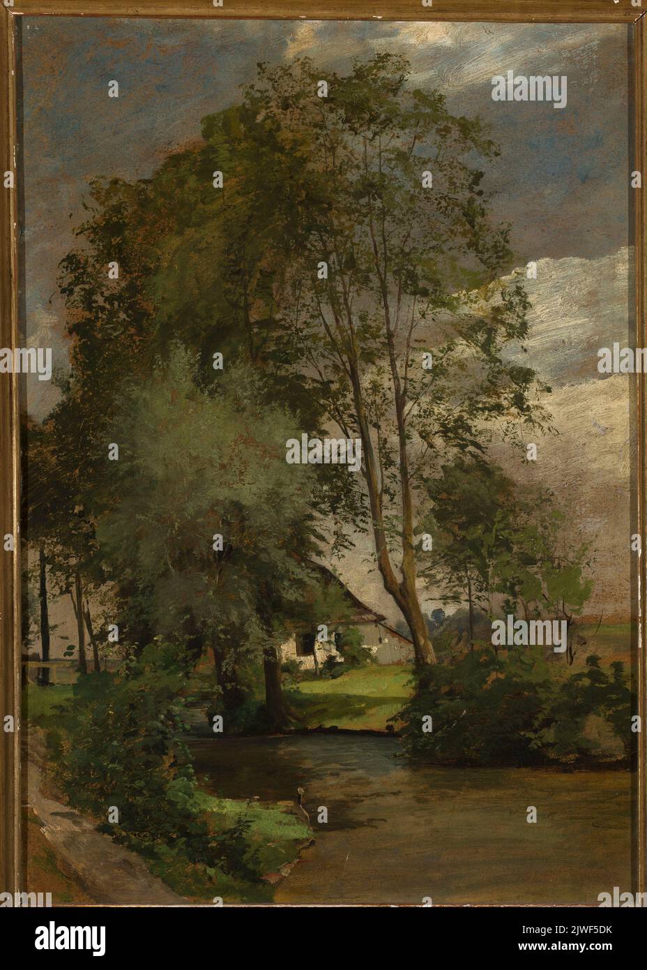 Countryside landscape. Śliwiński, Robert (1840-1902), painter Stock Photo