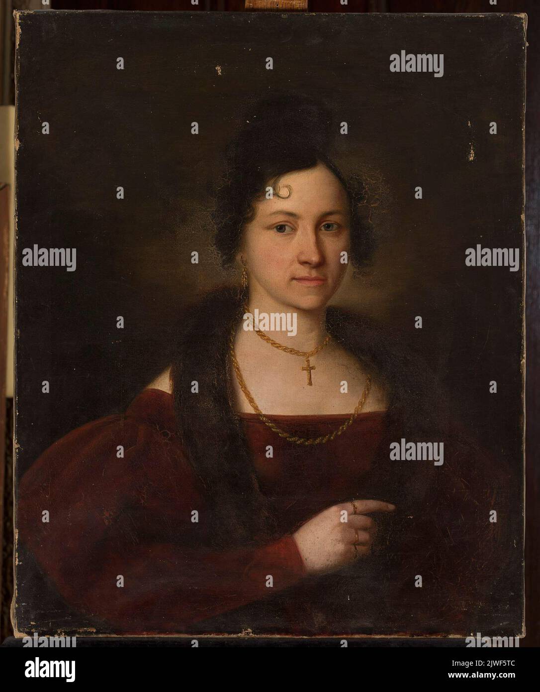 Portrait of Konstancja Narbutt. nieznany malarz polski, painter Stock ...