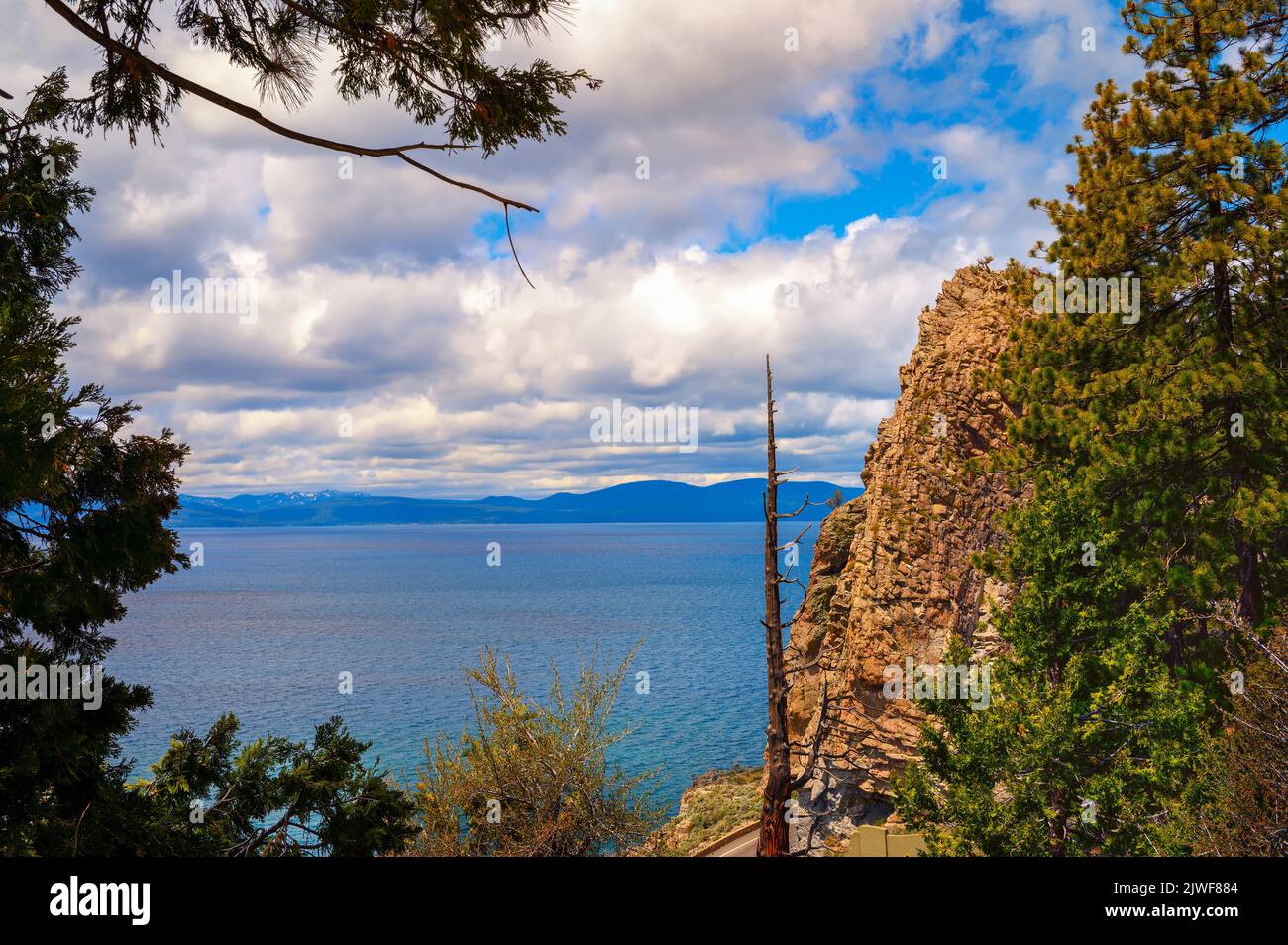 Cave Rock at Lake Tahoe, Nevada Stock Photo Alamy